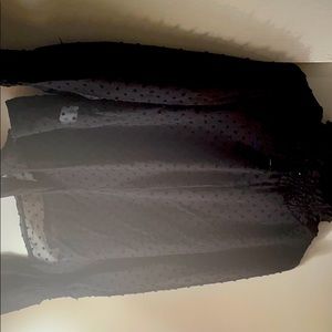 Black Junior long sleeve top blouse